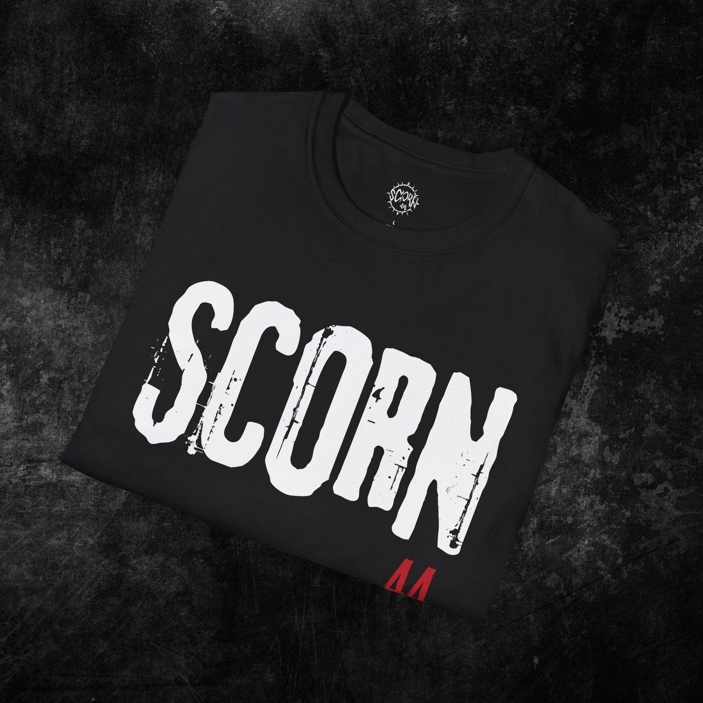 SCORN44 - METAL Black and Red Scorn44 T-Shirt
